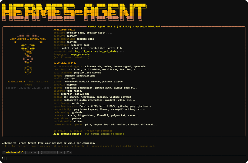 安装Hermes-Agent配置官方微信聊天并迁移OpenClaw配置和技能